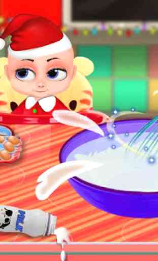 Little Baby Santa Chef - Christmas Kitchen Cooking 3