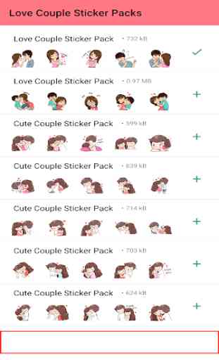 Love Couple Stickers - Romantic Kiss Stickers 1