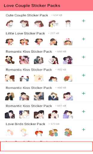 Love Couple Stickers - Romantic Kiss Stickers 2