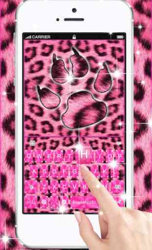 Pink Diamond Cheetah Tema Tastiera 1