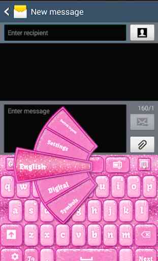 Pink GliTTer Keyboard Go 1