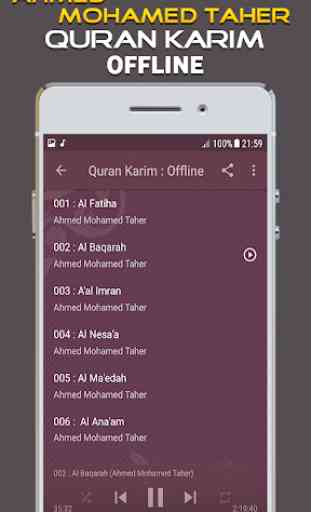 ahmed mohamed taher full quran offline 2