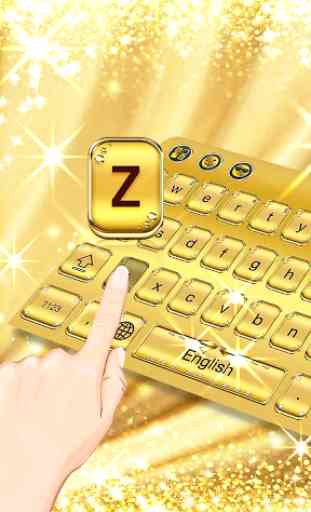 Gold Silk Keyboard Theme 4