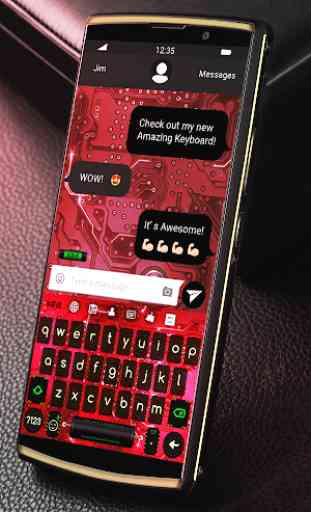 Red Light Animated Keyboard + Live Wallpaper 1