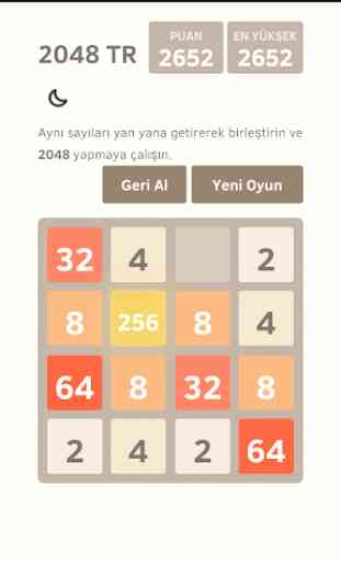 2048 Türkçe Sayısal Zeka Oyunu 3