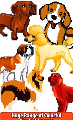 Dogs Color by Number - Pixel Art, Sandbox Coloring 2