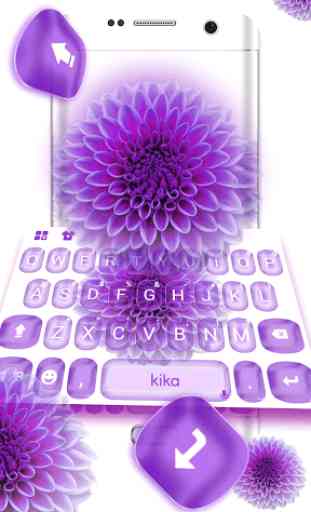 Purple Floral Tema Tastiera 1