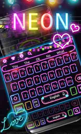 Sparkling Neon Lights Keyboard 1