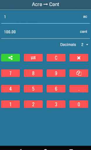 Acre to Cent Converter 2