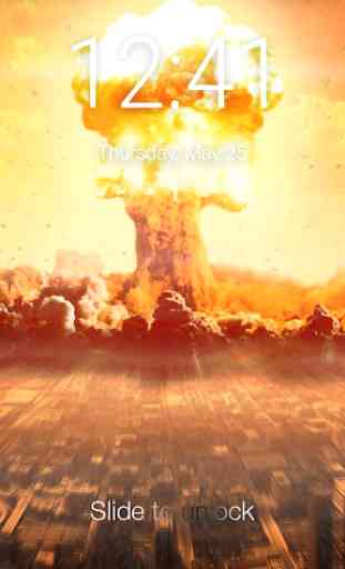 Atomic Bomb Explosion Lock Screen 1