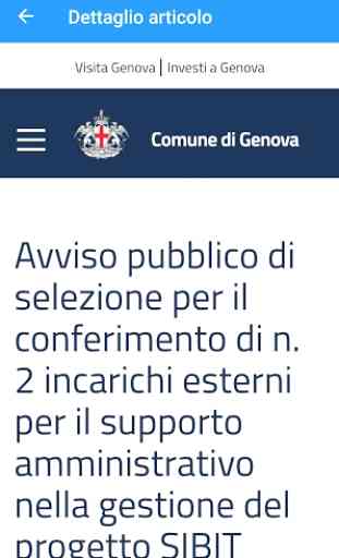 Bandi Comune di Genova 3