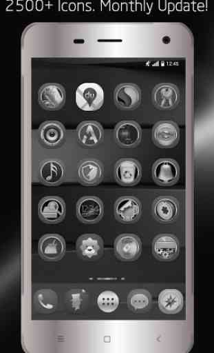 Black Silver Theme - Icon Pack 2