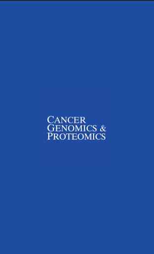 Cancer Genomics & Proteomics Journal 1