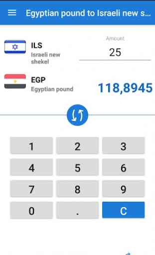 Egyptian pound to Israeli new shekel / EGP to ILS 2