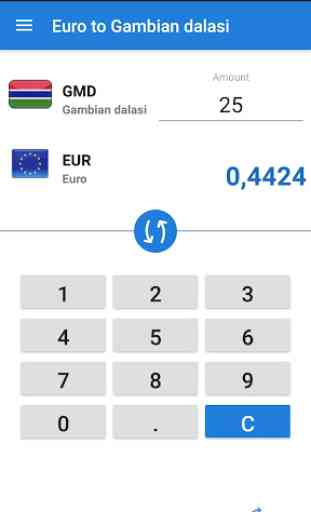 Euro to Gambian dalasi / EUR to GMD 2