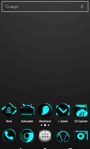 Flat Black and Cyan Icon Pack ✨Free✨ 1