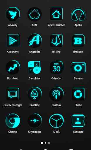 Flat Black and Cyan Icon Pack ✨Free✨ 2