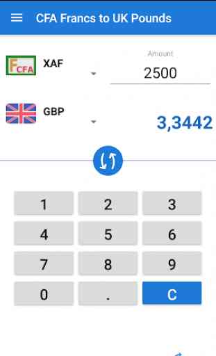 Franc CFA to British Pound / XAF to GBP Converter 1