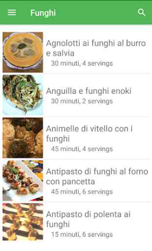 Funghi ricette di cucina gratis in italiano. 1