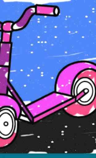 Glitter Coloring Book For Kids - Vehicles 3