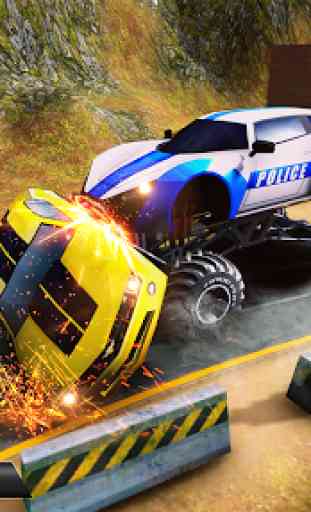 Hot pursuit Monster truck 3d: GT police chase 2