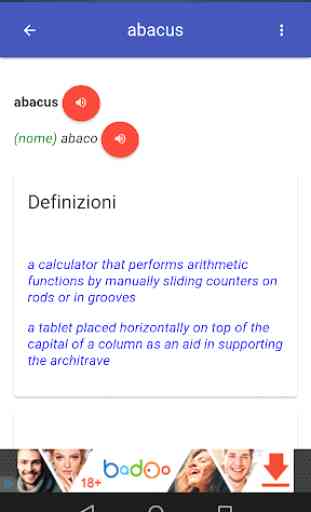 inglese, italiano  dizionario, offline 3