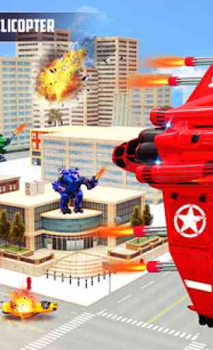 L'elicottero volante trasforma il gioco tiro robot 3