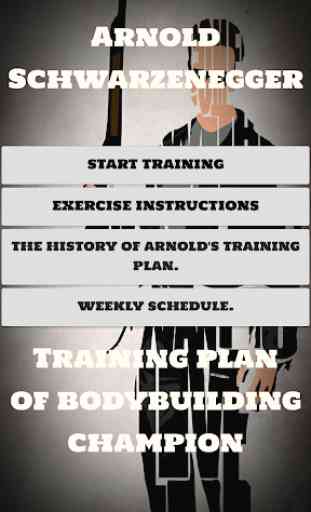 Legendary training plan by Arnold Schwarzenegger 1