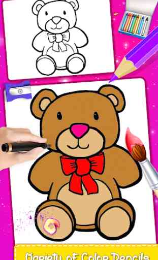 Little Teddy Bear Coloring Book Game 3