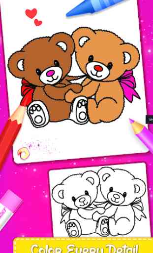 Little Teddy Bear Coloring Book Game 4