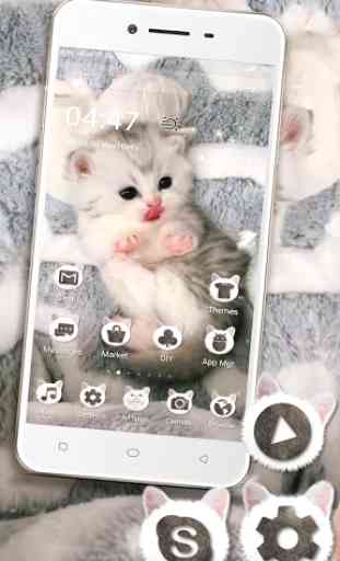 Lovely Cute Cat Live Launcher Theme  1