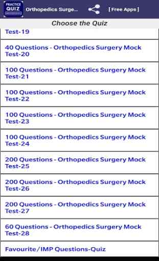 Orthopedics Surgery Mock Test 2