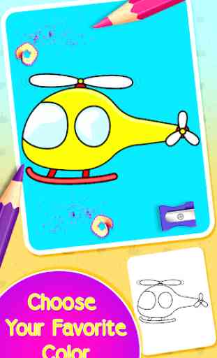 Planes Coloring Book & Drawing Game 3