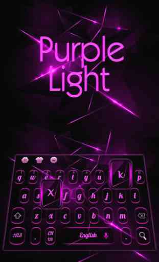 Purple Light Black Keyboard 2