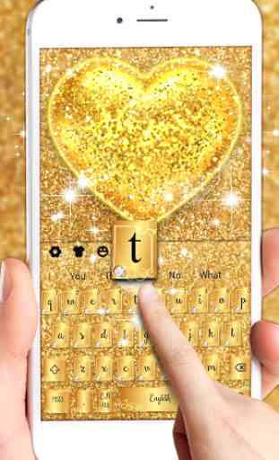 Tastiera Love Gold Glitter 2