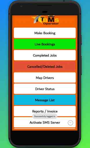 TBMS Operator app taxi dispatch system 2