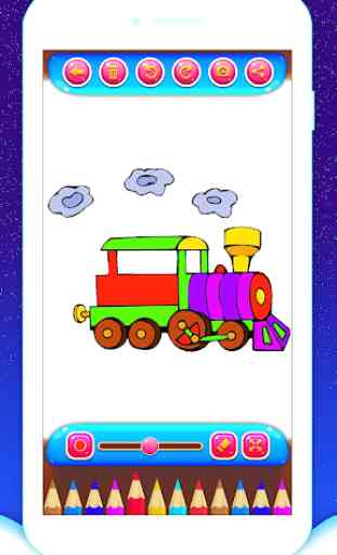 Train Coloring Book & Drawing Game 4
