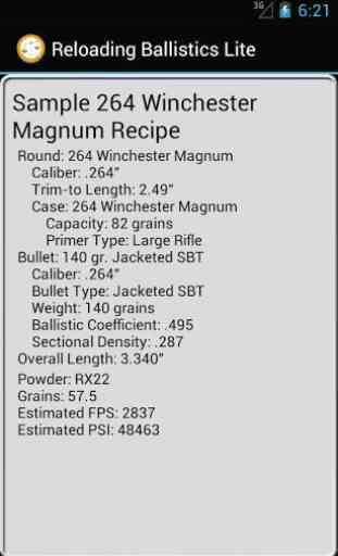264 Winchester Mag Ballistics Data 2