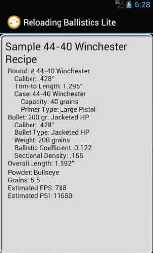 44-40 Winchester Ballistics Data 2