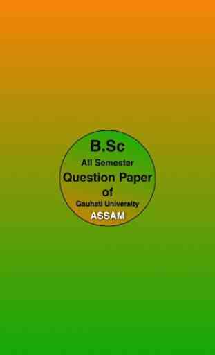 B.Sc Semester Old Question Paper Assam 1