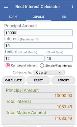 Best Interest Calculator for EMI, FD and RD 4