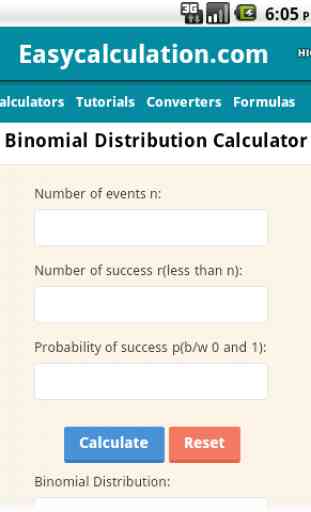 Binomial Distribution Calci 3