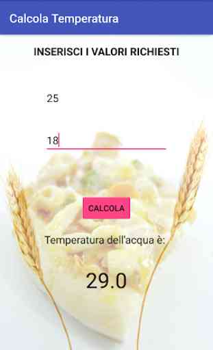Calcola Temperatura Impasto 2