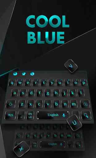 Cool Black Blue Keyboard 2
