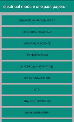 ELECTRICAL MODULE ONE PAST PAPERS 1