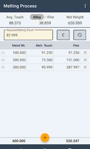 Gold - Silver Melting Process Calculator GoldSmith 2
