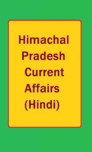 Himachal Pradesh Current Affairs-Hindi 1