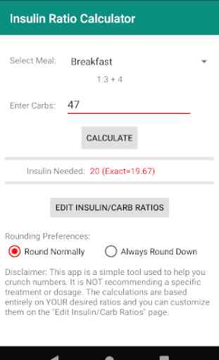 Insulin Ratio Calculator 1