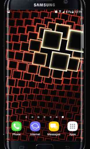 Neon Parallax Squares Particles 3D Live Wallpaper 2