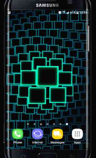 Neon Parallax Squares Particles 3D Live Wallpaper 4